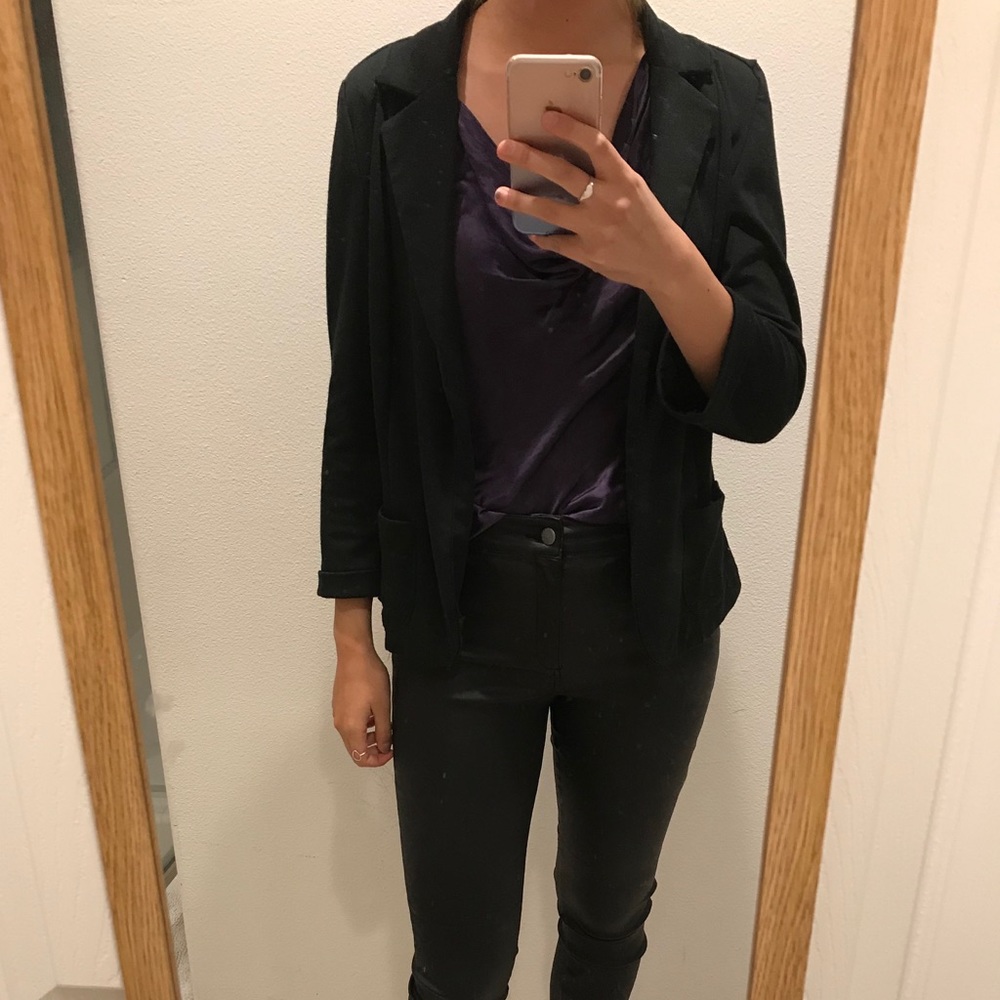 Black cotton blazer